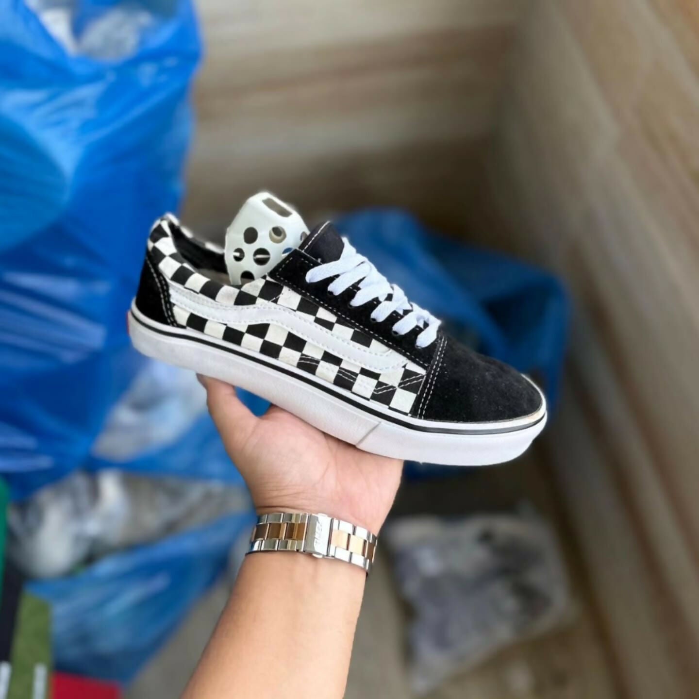 IMPORTED VANS CHECKBORAD SHOES