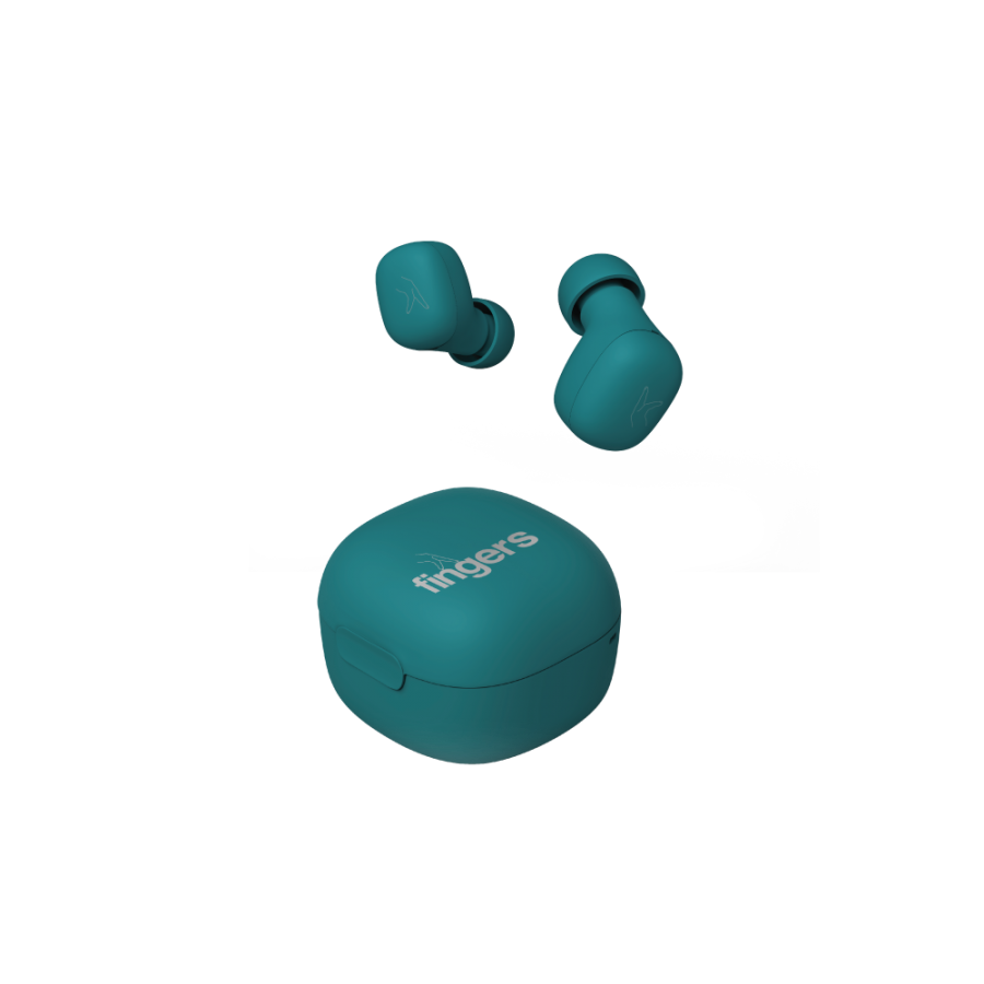 FINGERS SizeZero Pods2 Bluetooth  (Teal, In the Ear)