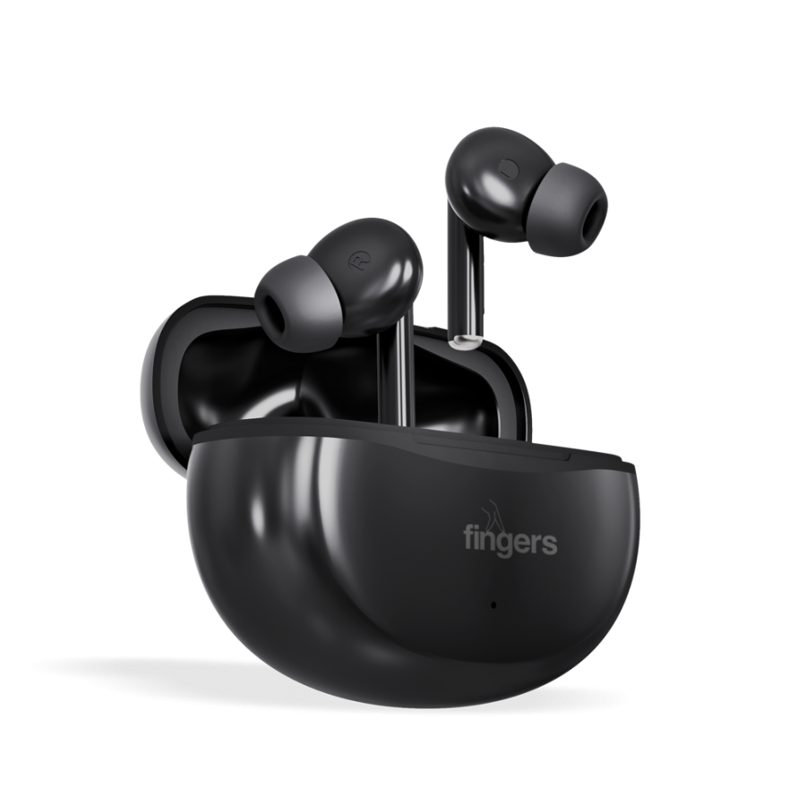 FINGERS Go-Hi-3 True Wireless Earbuds (17.5 Hours Playtime | in-Built Mic with Surround Noise Cancellation (SNC) Technology| Immersive Bass | IPX4 Sweat Resistant | Voice Assistant)