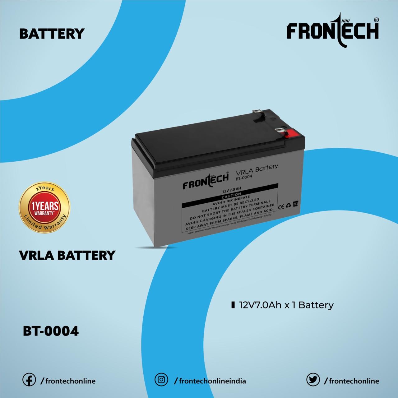 Frontech UPS Battery 12V 7Ah BT0004